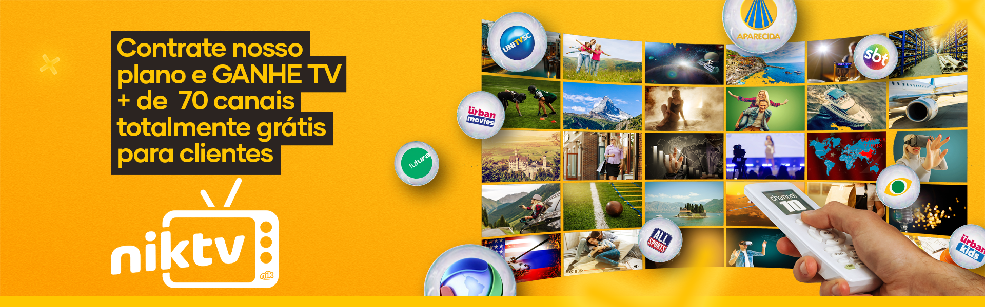nikTV — Canais de TV inclusos no seu plano